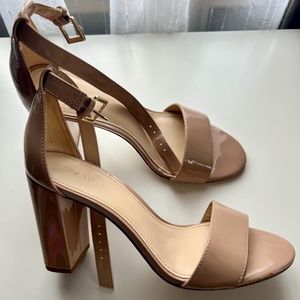 Nude Nine West Block Heels 8.5, Barely Used